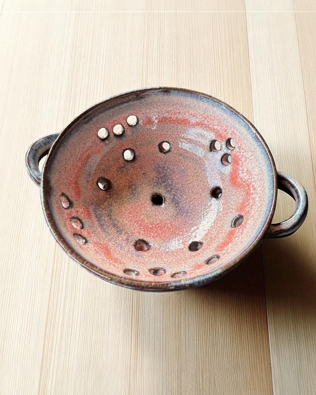 Handmade ceramic berry bowl