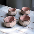 Set of 4 handmade ceramic cups