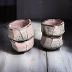 Set of 4 handmade ceramic cups